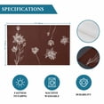 thumbnail image 6 of Brown White Floral Placemats Set of 4, Abstract Art Summer Botanical Placemats for Dining Table, Place Mats for Kitchen Tabletop, Waterproof Wipeable Dining Table Mats Set, 6 of 9