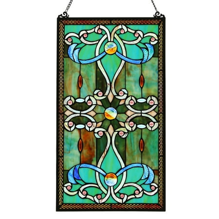 River of Goods Tiffany Style Stained Glass Brandis Window Panel
