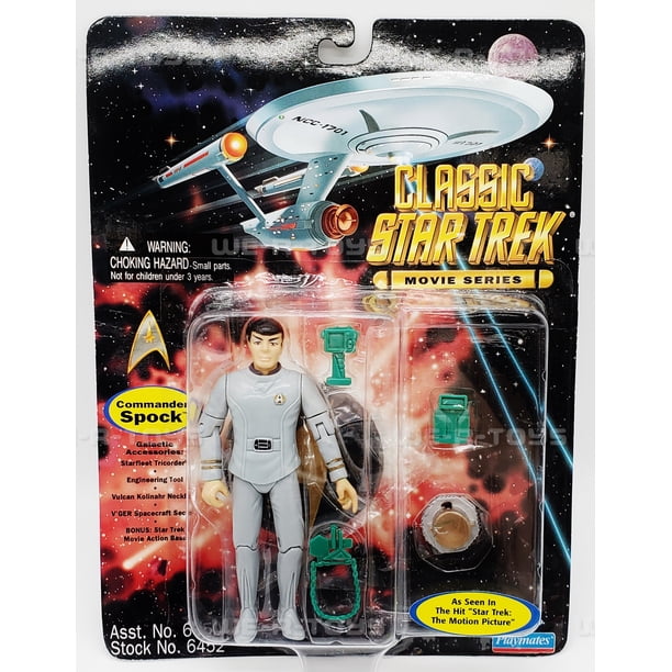 BANDAI Action Figure Star Trek Capitano Spock 14cm - L'Ira Di Khan - Giocattolo Articolato Con Accessori E Base - 3