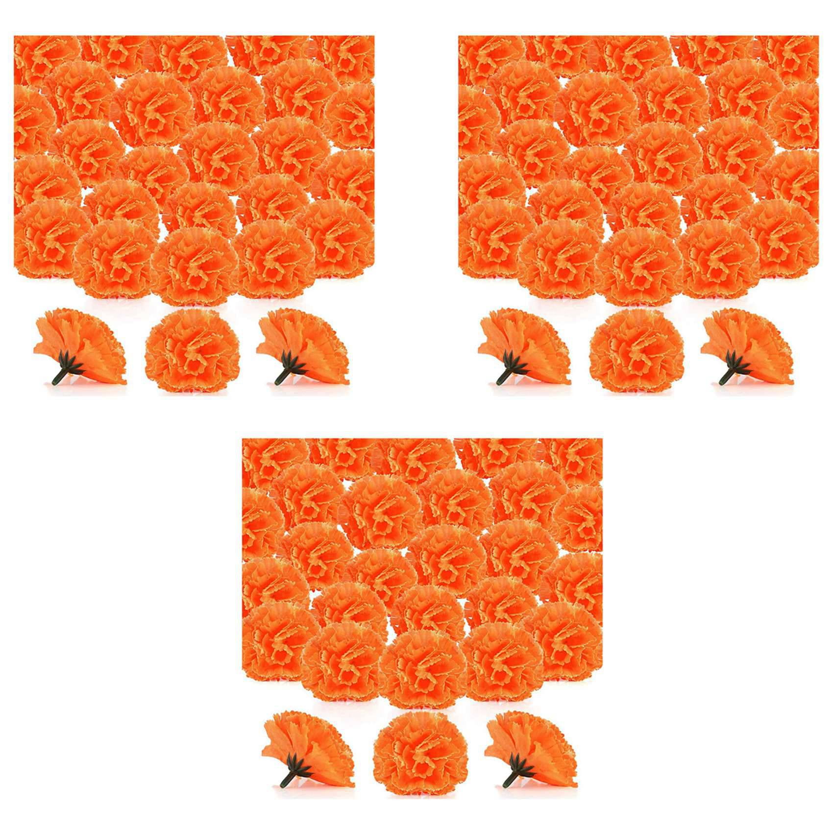 Marigold Flower Heads Bulk, 300Pcs Artificial Flowers Heads for