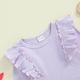 thumbnail image 5 of Zshosam Toddler Girl Clothes Fall Toddler Girl Outfits Ruffled Long Sleeve Top Plaid Tweed Skirt Set Fall Winter Girls Clothes Size 18 24 Months,(Light Purple 18-24 Months), 5 of 7