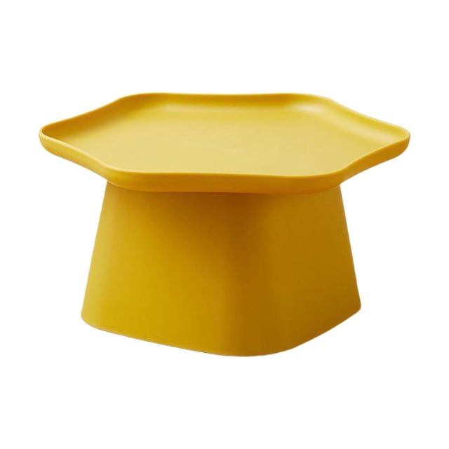 Mesa auxiliar pequeña, mesa de café para bebidas, para baño, sofá, silla, mesita de noche Hexágono Amarillo