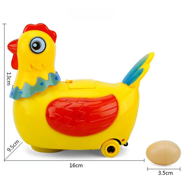 Bebé Música Eléctrica Gallina Ponedora Universal Gallina Pequeña Juguete para Poner Huevos para Niños Juguete Luminoso para Caminar Gallina Ponedora