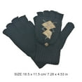 thumbnail image 2 of Sonducket 1 par de guantes abotonados con cubierta para el pulgar Manoplas Estilo cabrio Diseño cuidadoso con tapa Accesorios de invierno guantes y mitones rombo negro Sonducket AP009707-18B, 2 of 6