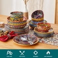 thumbnail image 4 of Vancasso Dinnerware Set, Porcelain Plates and Bowls Sets for 6, 24 Pieces Ceramic Boho Dish Set for Kitchen, Dishwasher and Microwave Safe, Series LUMI, 4 of 10