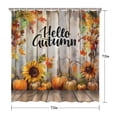 thumbnail image 5 of Hello Autumn Pumpkin Sunflower Shower Curtain,Reusable Bath Curtain with Hooks Retro Polyester Fabric Bathroom Curtains for Thanksgiving Day Fall Party Home Decor, 5 of 5