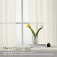 thumbnail image 6 of Patin Ivory Sheer Curtains for Living Room 78 Inches Long 2 Panels, Solid Color Voile Window Curtains for Bedroom Bathroom, Modern Light Filtering Rod Pockets Privacy Drapes, Each Panel 42" W x 78" L, 6 of 9