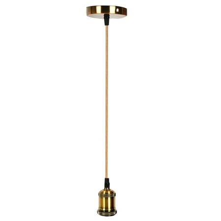 

LINASHI Metal Wire Ceiling Lamp Vintage Hemp Rope Chandelier Lamp Holder with E27 Screw Hanging Durable Elegant Ceiling Light Base Versatile Bulb Holder