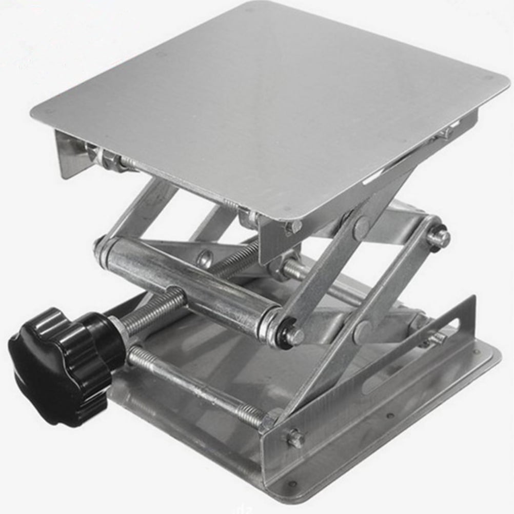Huaq Mini Stainless Steel Lift Jack Stand with Precision Scissor Platform for Scientific Deck Repair and Lifting ( )