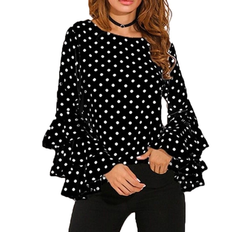 polka dot tops for ladies