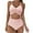 Pink, variant on WREESH Womens High Waisted Bikini Criss Cross Bathing Suit Two Piece Vintage Swimsuit Wrap Cutout Bikini Sets Swimwear Push Up High Waist Bikini with Bottom Pink