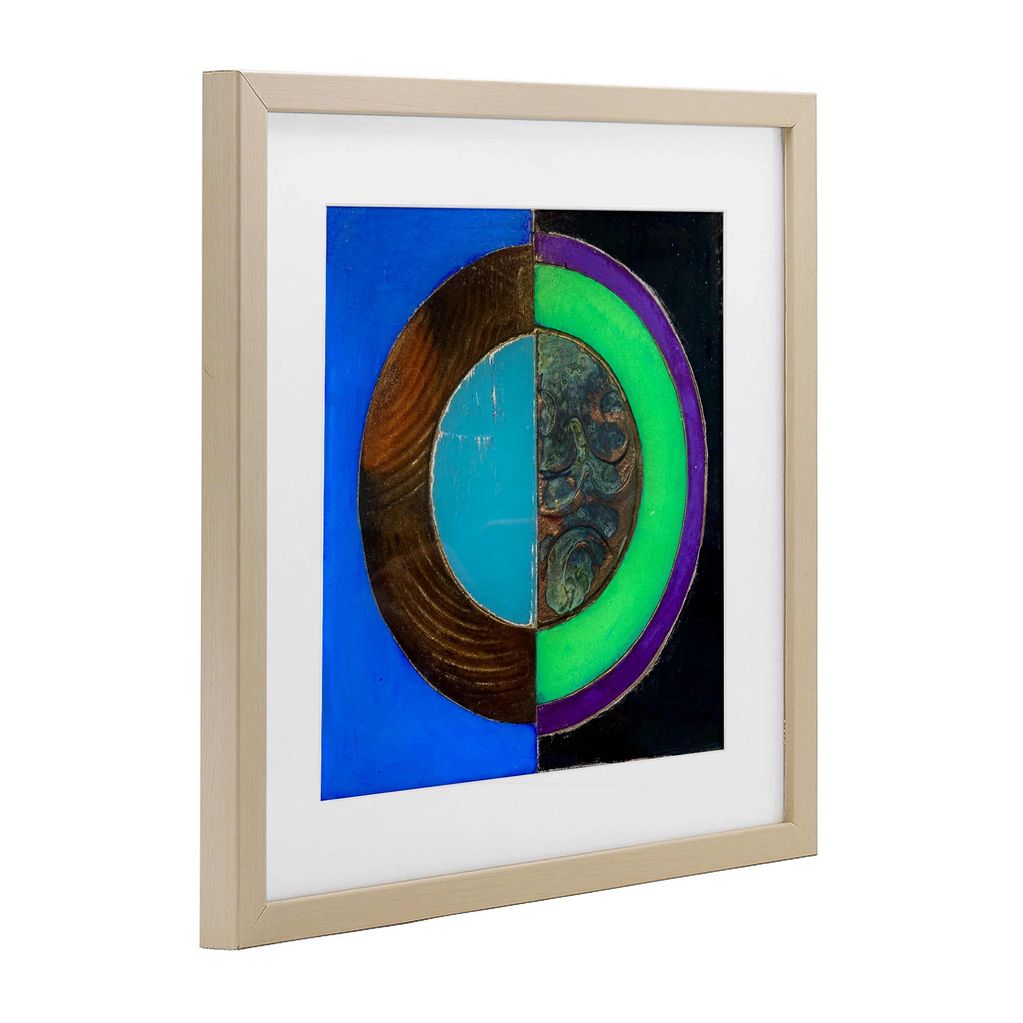 Stupell Industries Nocturnal Circle Symmetry Birch Framed Print Under Glass, design by Matthew Finger