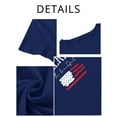 thumbnail image 7 of XCHQRTI USA Flag Shirt Women 4th of July Tee Graphic Short Sleeve Casual Memorial Day T-Shirts, 7 of 7