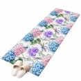 thumbnail image 2 of 2'x6' Rug Runners for Hallways Kitchen, Botanical Flowers Non Slip Entryway Beside Floor Carpet Runner, Spring Blue Pink Purple Floral Dragonfly Laundry Room Bedroom Throw Rugs Mat for Family Pet, 2 of 8