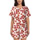 thumbnail image 1 of Fotbe Tomato Conjunto de Pijama Estampado para Mujer, 2 Piezas, Ropa de Dormir con Camiseta de Manga Corta y Shorts Suaves-Large, 1 of 6