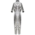 thumbnail image 6 of DHFJKG Astronaut Dress Up Onesie Unisex Adult Jumpsuits Carnival Outfit Metallic Stand Collar Front Zipper One-Pieces For Halloween Stage Performance Wear, 6 of 8