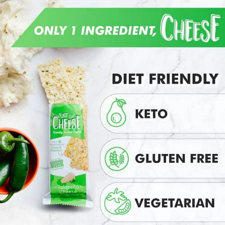 Just the Cheese Bars, Low Carb Snack - Baked Keto Snack, High  Protein, Gluten Free, Low Carb Cheese Crisps - Grilled Cheese, 0.8 Ounces  (Pack of 12) : Grocery & Gourmet Food