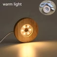thumbnail image 2 of Solid Wood Circular Crystal Lamp Holder, Led Lamp Holder, Rechargeable Type, 2 of 8