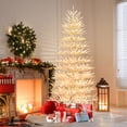 thumbnail image 4 of Gymax 7 FT Artificial Xmas Tree Hinged Christmas Tree w/ 820 Coral-Like Branch Tips, 4 of 10