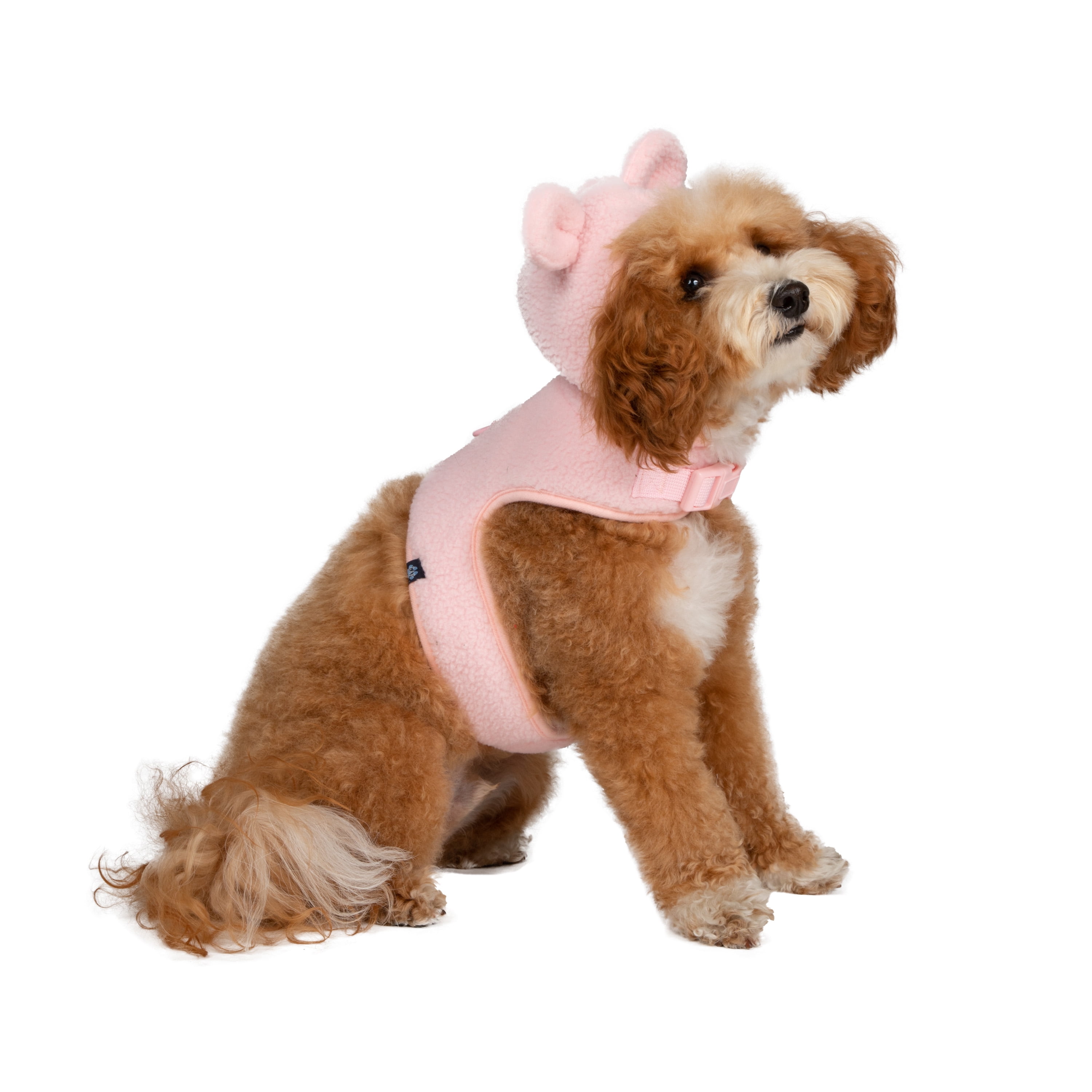 Gap Pet, Dog Harness, Furry Hooded Dog Harness, with Recycled Polyester, Pink