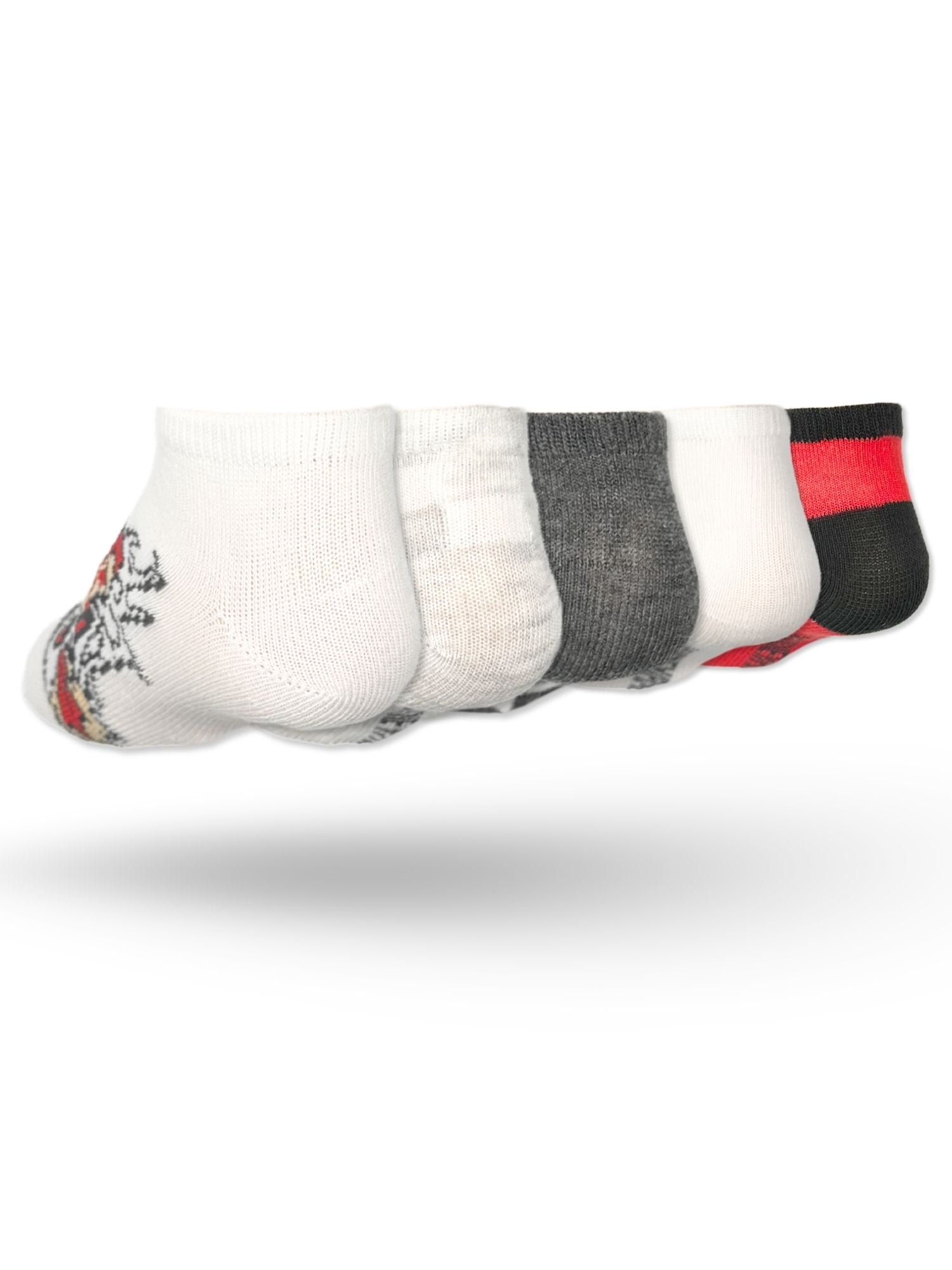 Disney Pixar Cars Boys No-Show Socks, 5-Pack, Sizes S/M -M/L