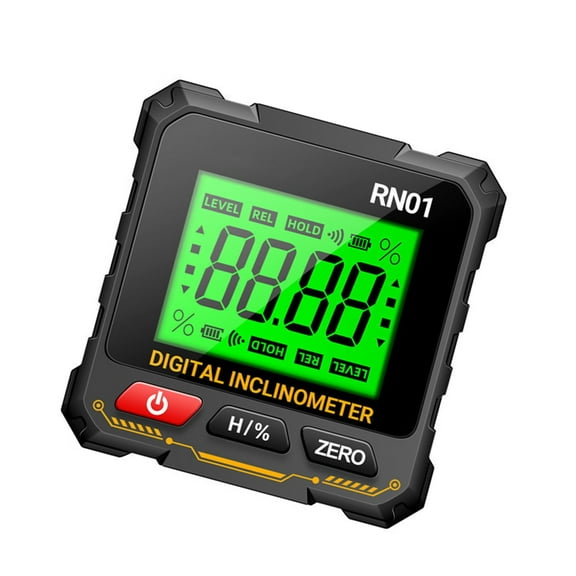 Magnetic Inclinometer Double Function Measurement Tool Rotatable LED Screen For Carpentry Installation Projects