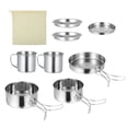 thumbnail image 3 of Minkissy 1Set Bbq Supply Stainless Steel Camping Pot and Frying Pan Set for Outdoor Cooking, 3 of 7