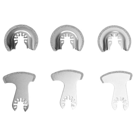 

Oscillating Blades Standard Size Rustproof Multitool Saw Blades 6PCS Carbide Electrophoretic Paint For Stone Grinding And Shaping