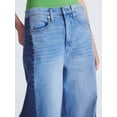 thumbnail image 4 of Scoop Women's Two-Tone Baggy Barrel Jeans, Sizes 0-18, 4 of 4