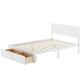 thumbnail image 3 of Full Size Platform Bed With Under-Bed Drawers,Suitable For The Bedroom, Guest Room, White, 3 of 9