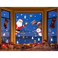 thumbnail image 2 of 3Pcs Christmas Window Stickers Christmas Stickers DIY Decoration Window Stickers Santa Snowman Door Sticker Removable Static Decal Stickers, 2 of 5