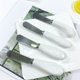 thumbnail image 2 of 4 piezas esparcidor de queso cuchillo de mantequilla de queso cuchillo esparcidor de acero inoxidable con mangos de porcelana blanca cuchillos esparcidores de mantequilla de queso multiusos, 2 of 5