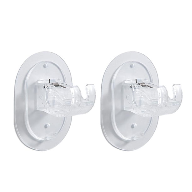 2 uds ganchos adhesivos abrazadera de suspensión pegajosa fácil para baño de cocina (transparente) Wdftyju Libre de BPA