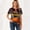 43# Gray, variant on Halloween Shirts for Women 2026 V Neck Plus Size Funny Cute Vintage Teacher Shirts Casual Holiday Tops