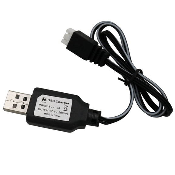 USB Charging Cable with Three Pin Connection Extension Port for Powering Charging Cord