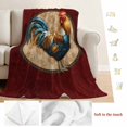 thumbnail image 5 of Farm Rooster Blanket Soft Cozy Warm Throw Blanket for Couch, Plush Fuzzy Flannel Fleece Blankets for Sofa, Boho Farmhouse Animals Floral Pattern Bed Blankets Lightweight Gifts for Women, 50"x60", 5 of 9