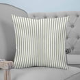 thumbnail image 4 of Pillow Covers 18x18 Set of 2, Sage Green Vertical Striped Square Throw Pillow Covers for Couch/Sofa/Living Room, Farmhouse Thin Line Stripes Decorative Soft Pillowcases for Couch Throw Pillows, 4 of 7