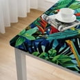 thumbnail image 5 of Acheng Tropical Leaves Square Tablecloth Waterproof Resistant Fabric 100% Polyester Fiber 40*40, 5 of 8