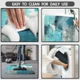 thumbnail image 4 of Teal Thin Bathroom Rugs Fit Under Door 20"x32" Quick Dry Super Water Absorbent Bath Mat Rubber Backed Abstract Art Painting Bath Rugs Mats for Bathroom Non Slip Washable, 4 of 6