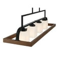 thumbnail image 6 of Possini Euro Design Spearhead Black Wood Linear Pendant Chandelier 42" Wide Modern White Glass 4-Light Dining Room Kitchen Island, 6 of 10