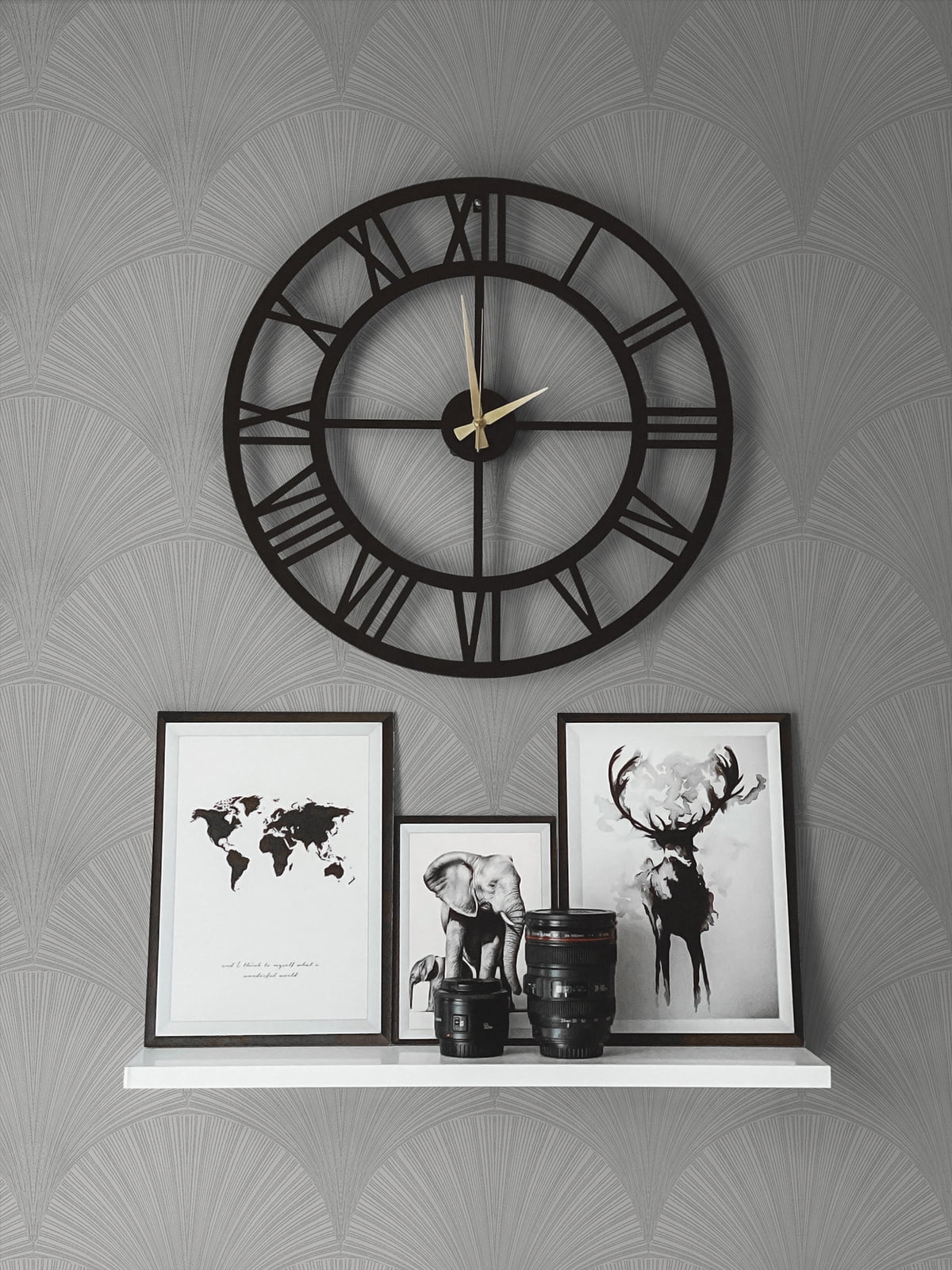 NextWall Argos Grey Arches Peel and Stick Wallpaper