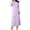 Purple, variant on beishanbush Clothing Women Nightgowns & Sleepshirts Under $10 Women's Spring and Summer Solid Color Mid Length Dress Summer Cool Feeling Bow Large Size Short Sleeved Pajamas Dress Home Dresses