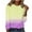 Yellow 1, variant on Hfiengba Long Sleeve Shirts for Women Gradient Color Crew Neck Tops Basic Tee Casual Loose Fit Clothes (XL, Yellow 1)