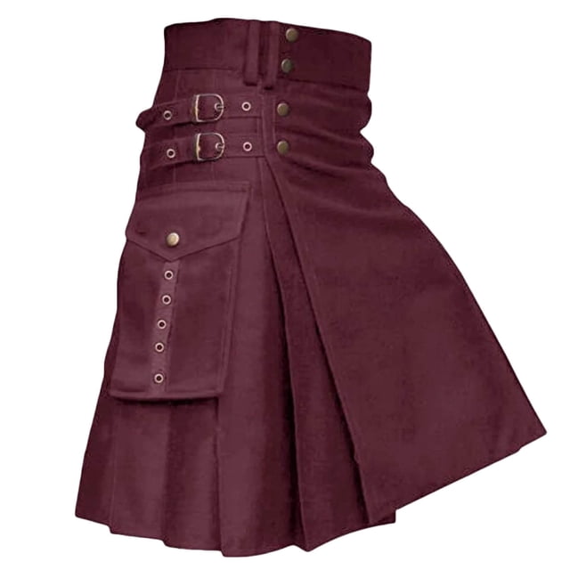 Ceisia Scotland Kilt Collection | High Waist Pleated Utility Kilts | Men's Casual Festival Wear Gift