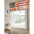 thumbnail image 6 of Retro American Flag Curtain Valances for Windows, Vintage Red Strip Star US Flag Kitchen Valance Window Treatment, Light Filtering Block Curtains for Bathroom/Bedroom/Living Room 42'' x 18'', 6 of 9