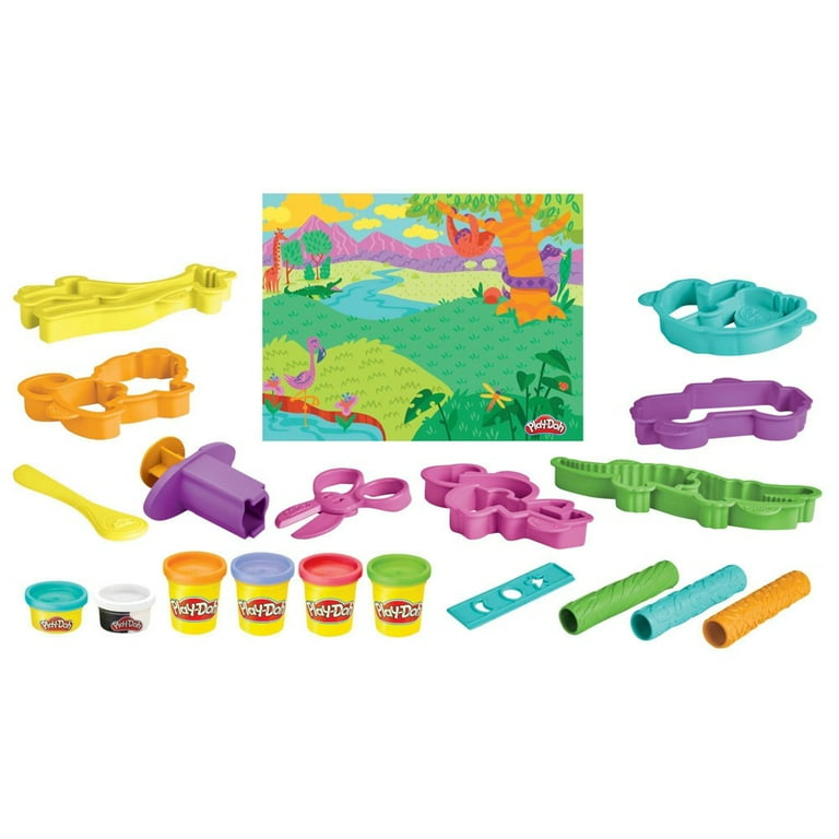 Play-Doh Can Wild Animals Toolset Assorted Colors (10 oz
