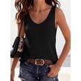 thumbnail image 3 of BTFBM Sweater Vest Women Spring Summer Sleeveless V Neck Sparkle Knit Basic Loose Fit Tank Tops Vacation Outfits, 3 of 9