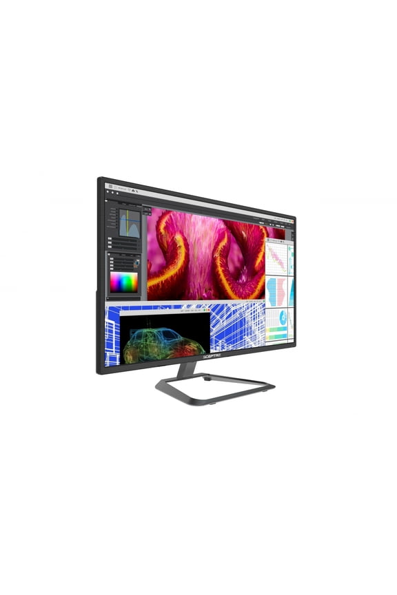 27" IPS Ultra 4K LED Monitor, UHD 3840x2160, HDMI DVI DisplayPort Speakers, Metal Black 2018