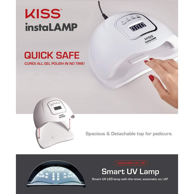 Red by Kiss instaLAMP Professional Gel Nail Lamp 45 UV LEDs with 4