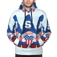 thumbnail image 2 of Bingfone Cute Gnomes in USA Men's Drawstring Hoodie Long Sleeve Pocket Sweatshirts-4X-Large, 2 of 6